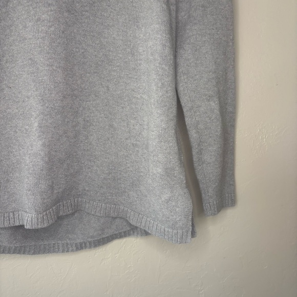Jeanne Pierre 100% Cotton Gray Funnel Neck Sweater Women’s Large - Picture 3 of 9